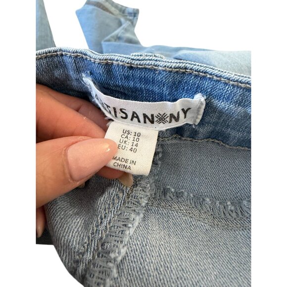 ARTISAN NY Embroidered Light Wash Ankle Jeans Size US 10 - Picture 3 of 9